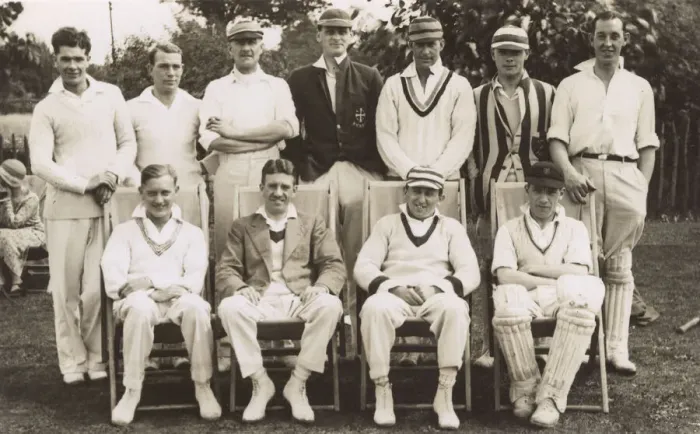 Framed Print : Group photo, cricket club players Framed Print : Group photo, cricket club players
