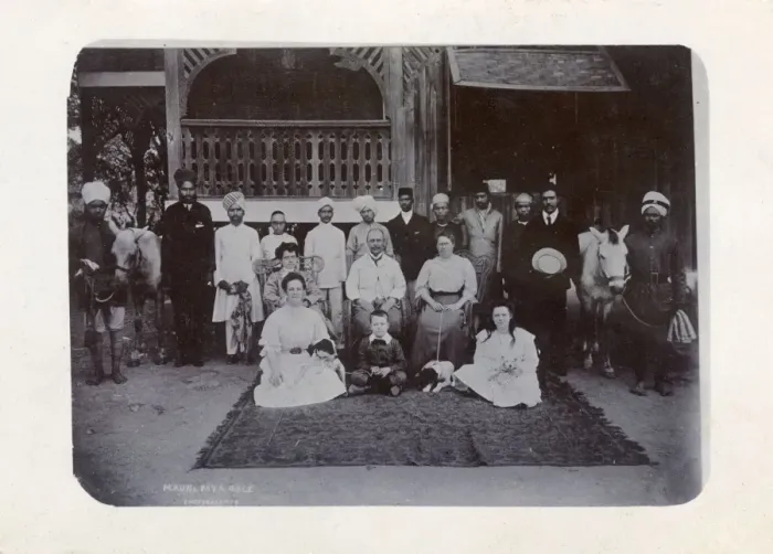 Framed Print : Group photo, doctors family and staff, Mandalay, Burma Framed Print : Group photo, doctors family and staff, Mandalay, Burma