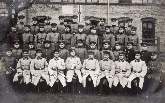 Framed Print : Group photo, German soldiers, Cottbus, East Germany Framed Print : Group photo, German soldiers, Cottbus, East Germany