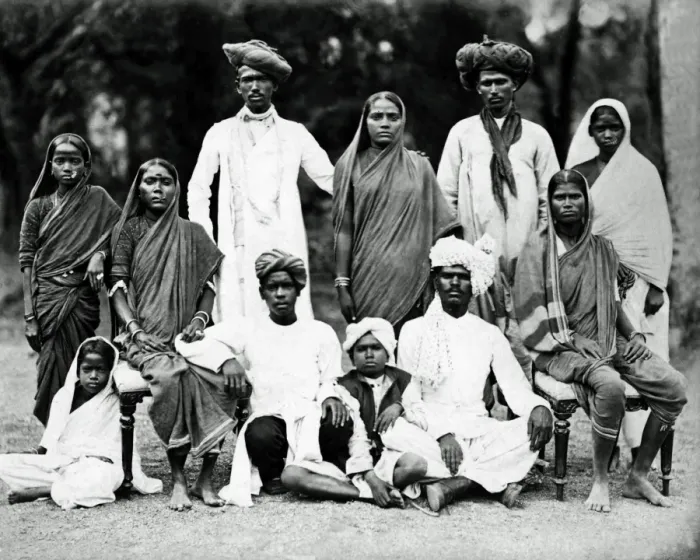Framed Print : Group photo of Indian men, women and children Framed Print : Group photo of Indian men, women and children