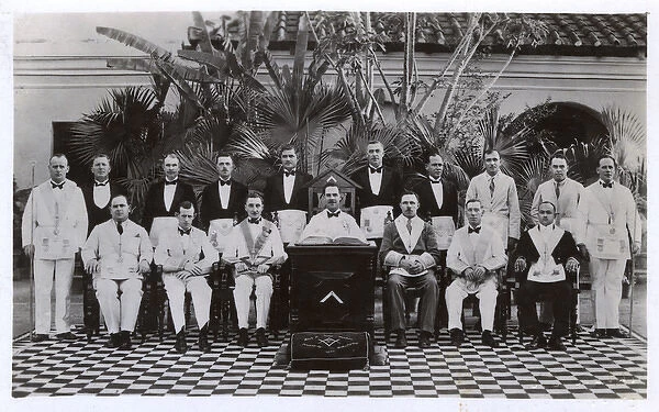Group photo, Masonic Lodge, Jhansi, Uttar Pradesh, India