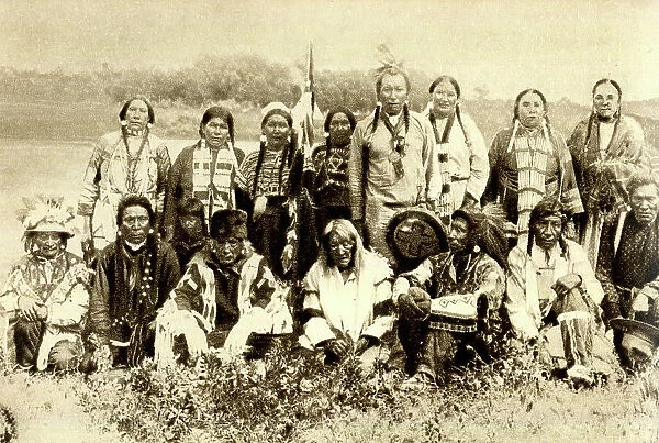 Group photo, Native Americans Indians in Canada
