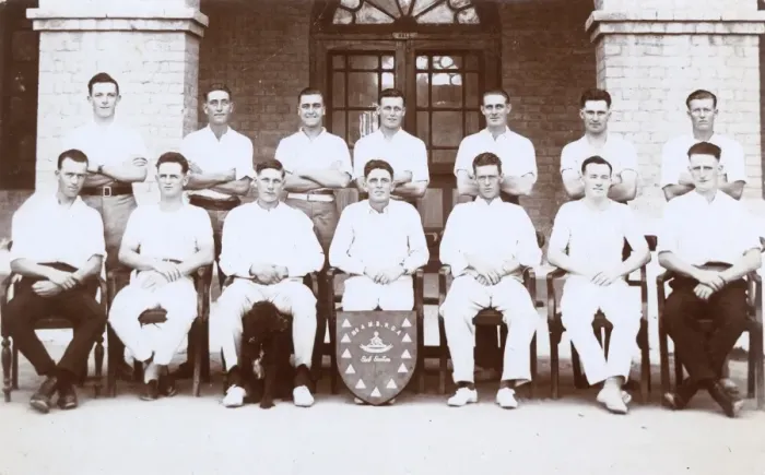 Framed Print : Group photo, No. 4 Mountain Battery RGA cricket team, India Framed Print : Group photo, No. 4 Mountain Battery RGA cricket team, India