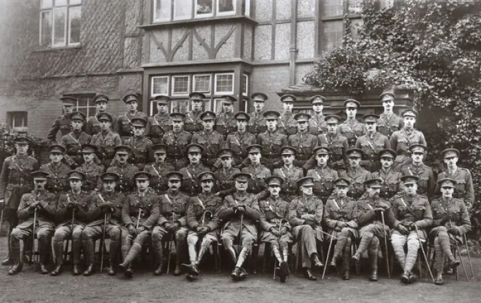 Framed Print : Group photo, Royal Fusiliers reserve battalion, WW1 Framed Print : Group photo, Royal Fusiliers reserve battalion, WW1
