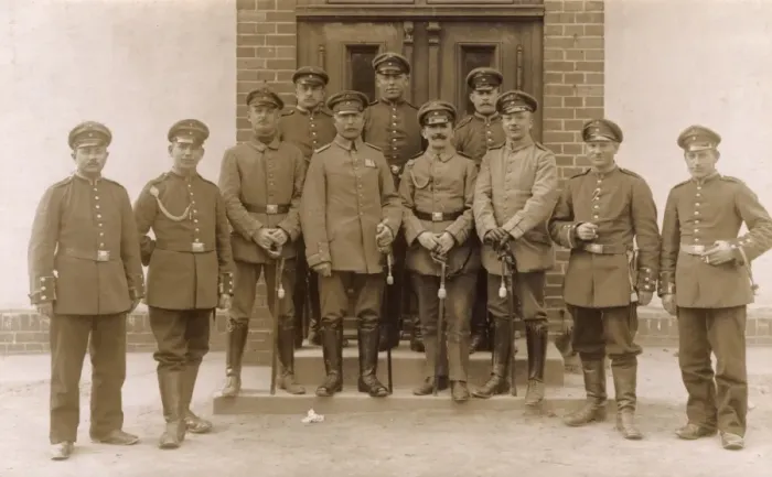 Framed Print : Group photo, Warthelager training camp, Germany, WW1 Framed Print : Group photo, Warthelager training camp, Germany, WW1
