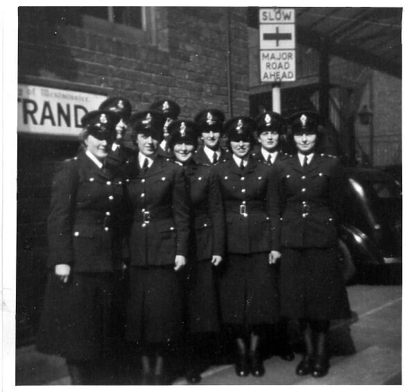 Group photo, nine women police officers, London