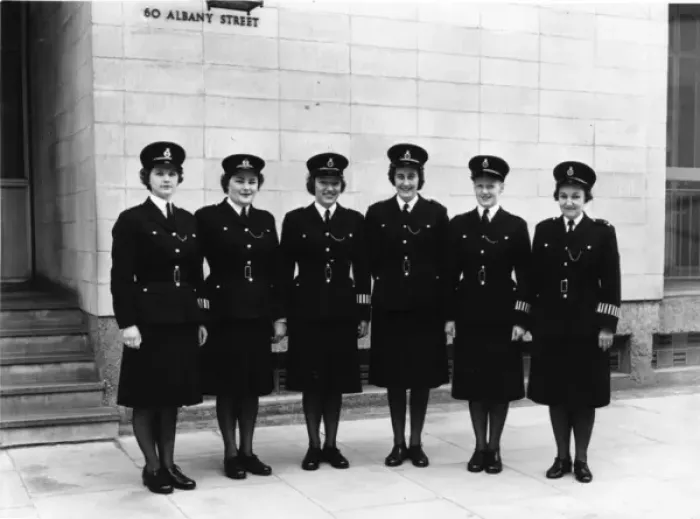 Framed Print : Group photo, six women police officers, London Framed Print : Group photo, six women police officers, London