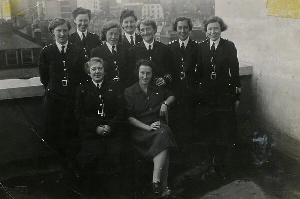 Group photo, women police officers, London, WW2