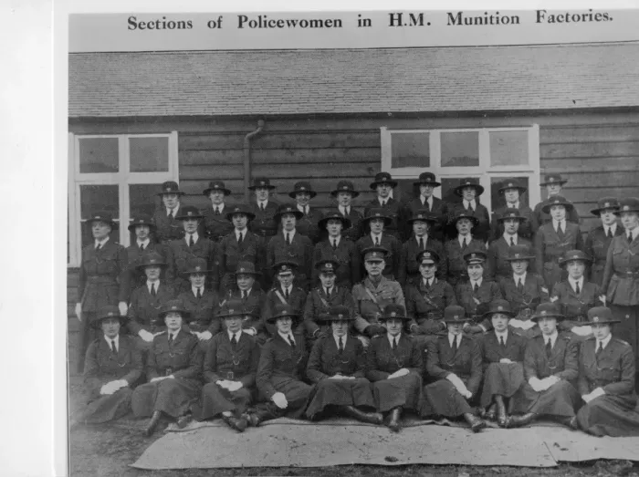 Framed Print : Group photo, women police officers in uniform, WW1 Framed Print : Group photo, women police officers in uniform, WW1