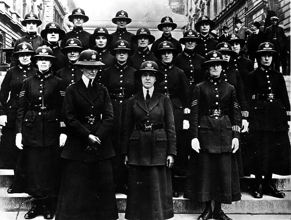 Group photo, women police officers, Westminster, London