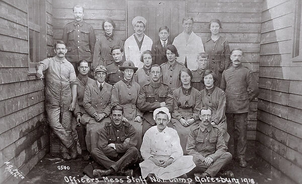 Group photo, Yatesbury Camp, near Calne, Wiltshire, WW1