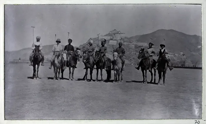 Framed Print : Group of polo players, from a fascinating album which reveals new details on a little-known campaign in which a British military force brushed aside Tibetan defences to capture Lhasa, in 1904 Framed Print : Group of polo players, from a fascinating album which reveals new details on a little-known campaign in which a British military force brushed aside Tibetan defences to capture Lhasa, in 1904