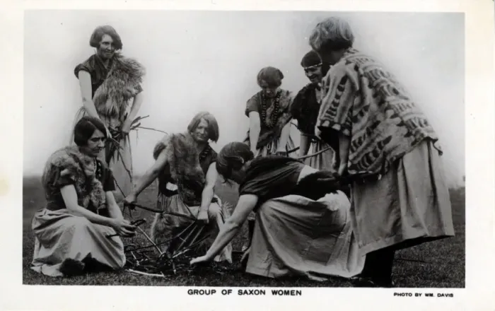 Framed Print : Group of Saxon Women, Barking, Essex Framed Print : Group of Saxon Women, Barking, Essex