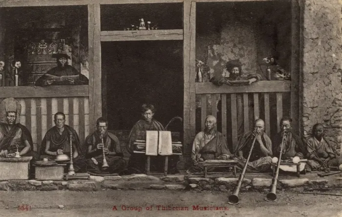 Framed Print : A group of Tibetan Musicians Framed Print : A group of Tibetan Musicians