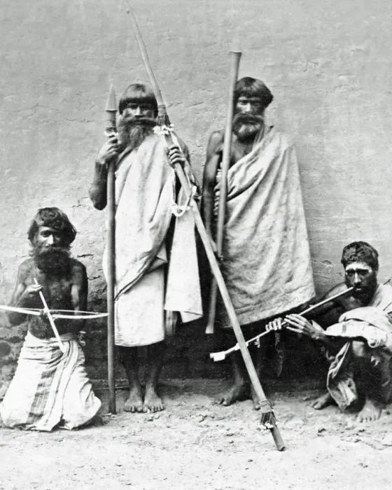 Framed Print : Group of Toda men, southern India Framed Print : Group of Toda men, southern India