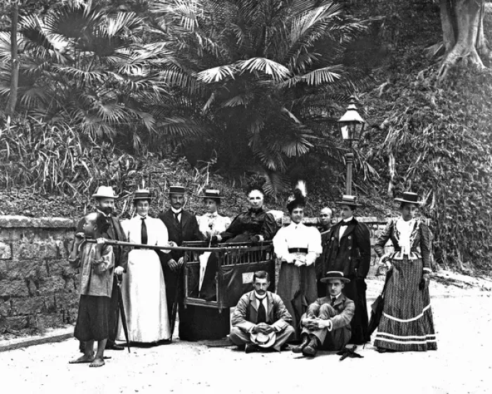Framed Print : Group of Western people, Hong Kong, China Framed Print : Group of Western people, Hong Kong, China