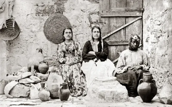 Framed Print : Group of women, Jerusalem, circa 1880s Framed Print : Group of women, Jerusalem, circa 1880s