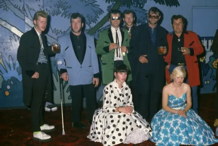 Framed Print : Group of young people at a rock and roll convention Framed Print : Group of young people at a rock and roll convention