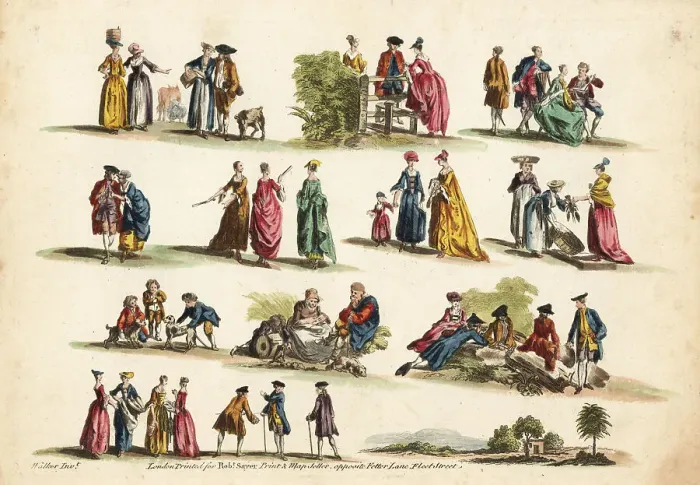 Framed Print : Groups of 18th century figures by Anthony Walker Framed Print : Groups of 18th century figures by Anthony Walker