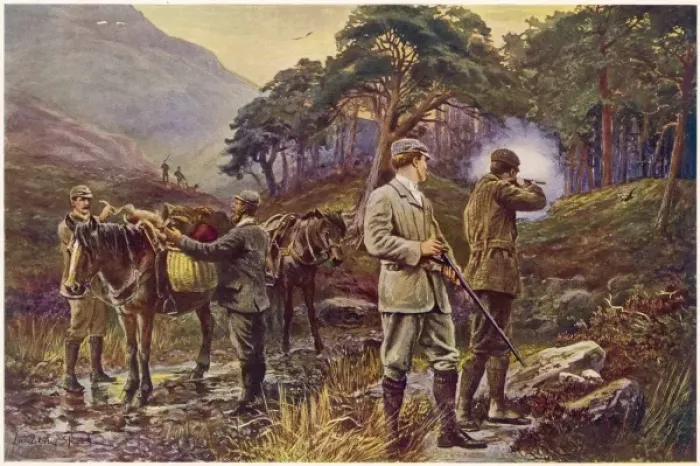 Framed Print : Grouse shoot 1912 Framed Print : Grouse shoot 1912