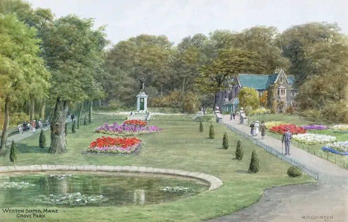 Framed Print : Grove Park, Weston-super-Mare, Somerset Framed Print : Grove Park, Weston-super-Mare, Somerset