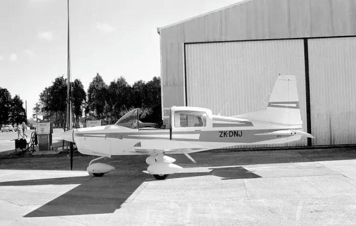 Framed Print : Grumman American AA-5 Traveler ZK-DNJ
