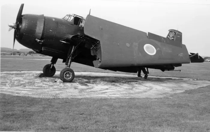 Framed Print : Grumman Avenger with folded wings Framed Print : Grumman Avenger with folded wings