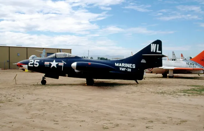 Framed Print : Grumman F9F-5 Panther 125183 Framed Print : Grumman F9F-5 Panther 125183