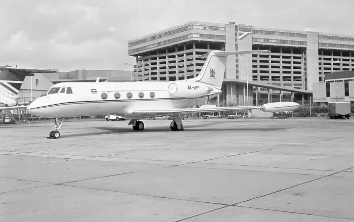 Framed Print : Grumman G-1159 Gulfstream II 5X-UPF
