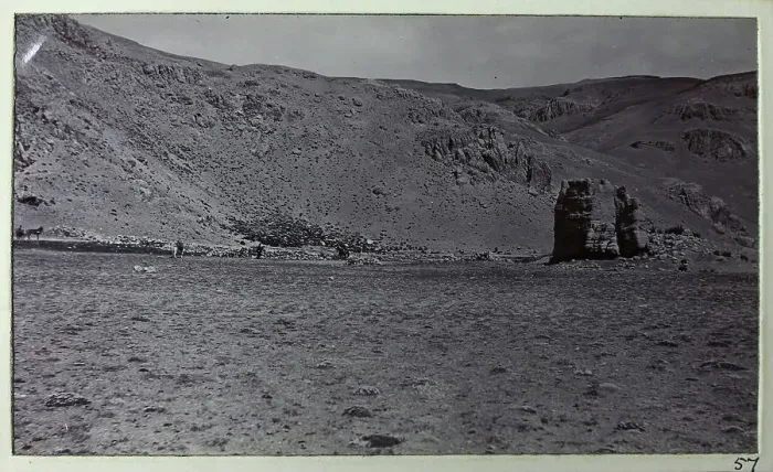 Framed Print : Guan battlefield, from a fascinating album which reveals new details on a little-known campaign in which a British military force brushed aside Tibetan defences to capture Lhasa, in 1904 Framed Print : Guan battlefield, from a fascinating album which reveals new details on a little-known campaign in which a British military force brushed aside Tibetan defences to capture Lhasa, in 1904