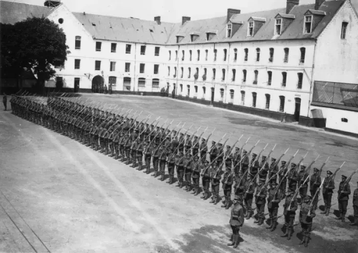 Framed Print : Guard of Honour, Ecole Militaire, Montreuil, France, WW1 Framed Print : Guard of Honour, Ecole Militaire, Montreuil, France, WW1