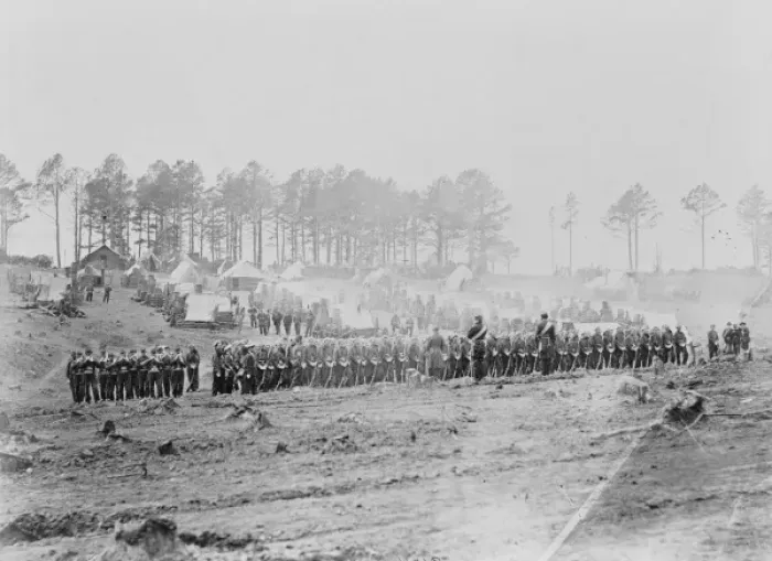 Framed Print : Guard mount in camp of 114th Pennsylvania Inf y. - Brandy St Framed Print : Guard mount in camp of 114th Pennsylvania Inf y. - Brandy St