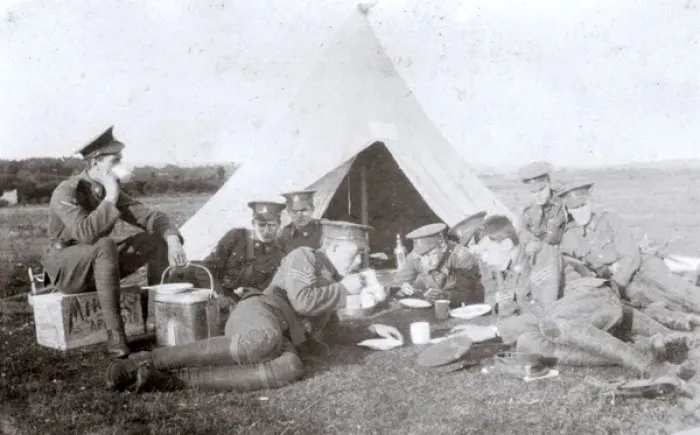 Framed Print : Guard tent at Petersfield OTC Camp, WW1 Framed Print : Guard tent at Petersfield OTC Camp, WW1