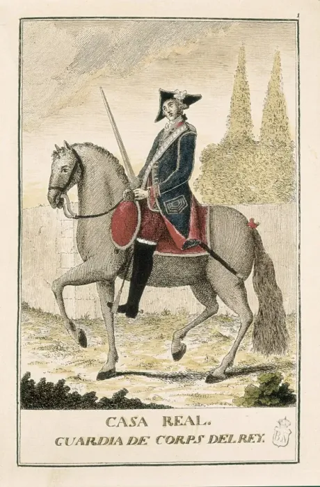 Framed Print : Guardia de Corps del Rey. 18th century. Royal Framed Print : Guardia de Corps del Rey. 18th century. Royal