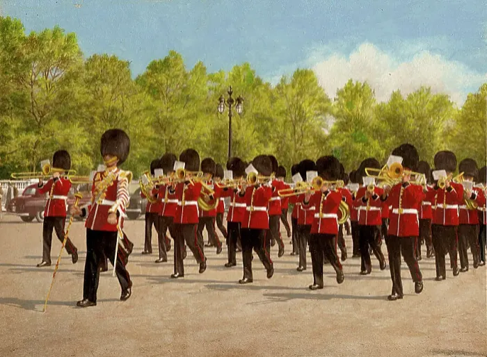 Framed Print : Guards Band in the Mall, London Framed Print : Guards Band in the Mall, London