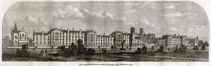 Framed Print : Guards Barracks at Chelsea, London 1861 Framed Print : Guards Barracks at Chelsea, London 1861