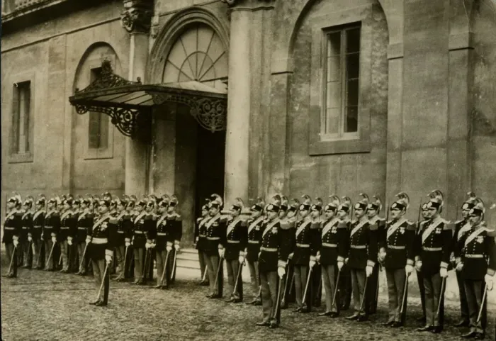 Framed Print : Guards on duty at Vatican when Pope Pius XII elected Framed Print : Guards on duty at Vatican when Pope Pius XII elected