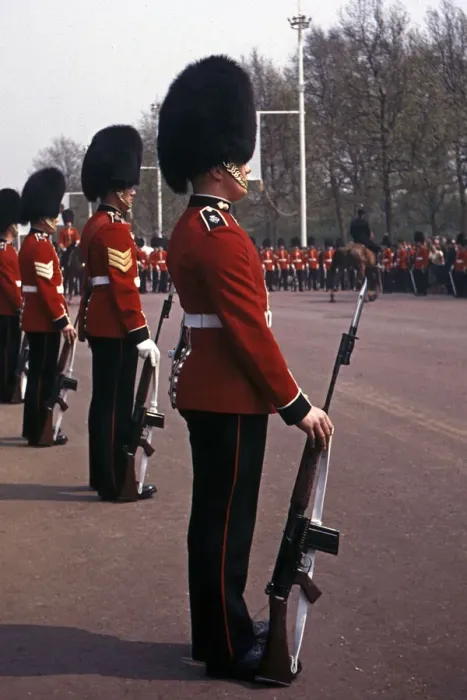 Framed Print : Guards in the Mall, London Framed Print : Guards in the Mall, London