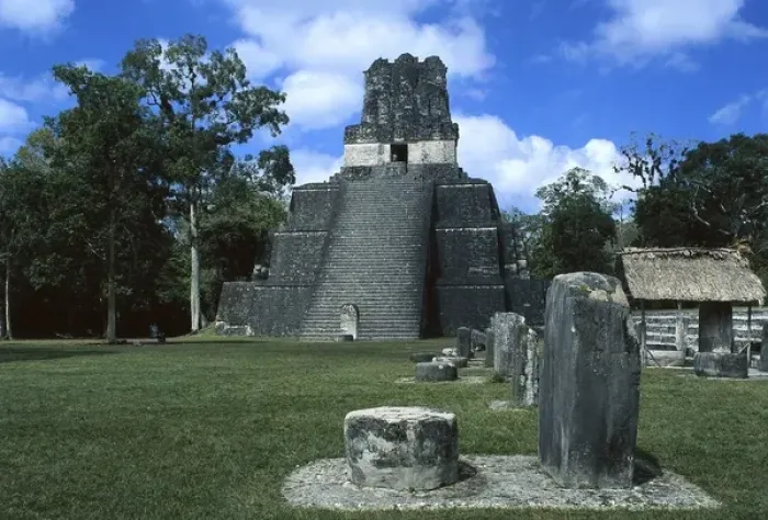 Framed Print : Guatemala. Tikal. Maya pyramid