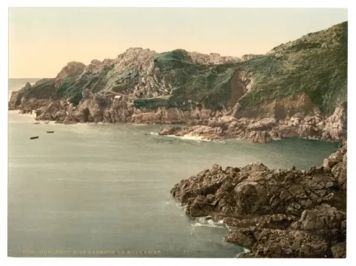 Framed Print : Guernsey, boat harbor, La Maye Point, Channel Islands, Engla Framed Print : Guernsey, boat harbor, La Maye Point, Channel Islands, Engla