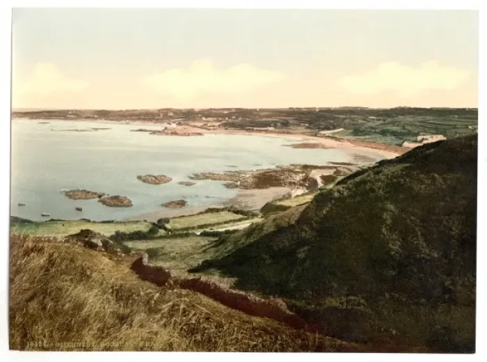Framed Print : Guernsey, Rocquaine Bay, Channel Islands, England Framed Print : Guernsey, Rocquaine Bay, Channel Islands, England