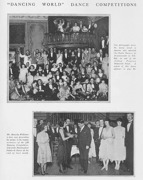 Guests at the gala dance in Bournemouth 3 February 1922