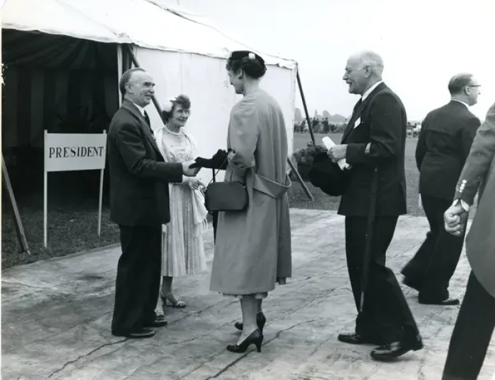 Framed Print : Guests, right, being received by the Royal Aeronautical ? Framed Print : Guests, right, being received by the Royal Aeronautical ?