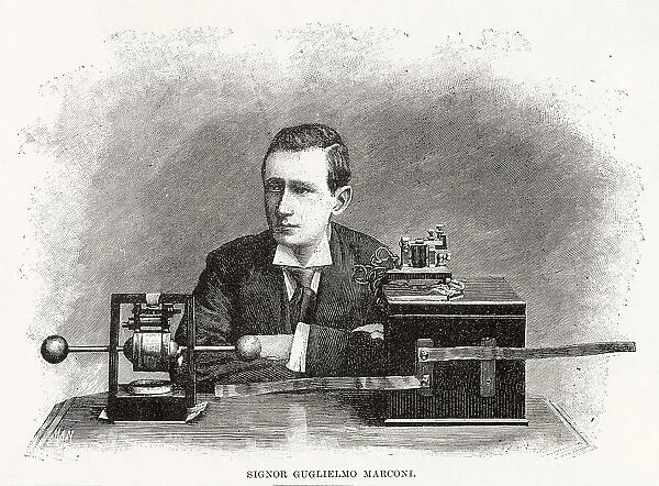 Guglielmo Marconi (1874 - 1937), Italian inventor, Marconi, born 1874, who revolutionised the world of communications with his wireless invention. He received many honours