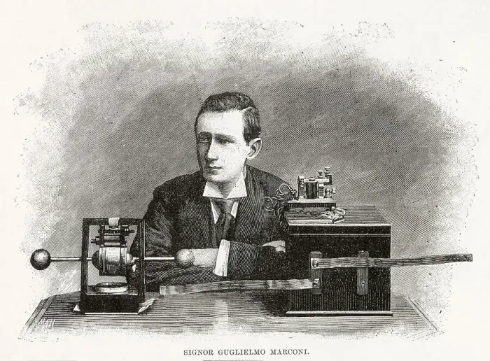 Framed Print : Guglielmo Marconi (1874 - 1937), Italian inventor, Marconi, born 1874, who revolutionised the world of communications with his wireless invention. He received many honours Framed Print : Guglielmo Marconi (1874 - 1937), Italian inventor, Marconi, born 1874, who revolutionised the world of communications with his wireless invention. He received many honours
