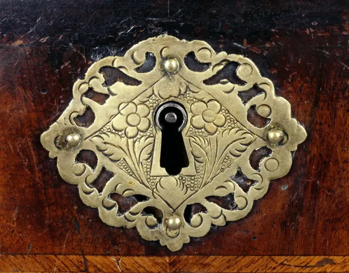 Framed Print : Guilbaud Writing Cabinet, detail Framed Print : Guilbaud Writing Cabinet, detail