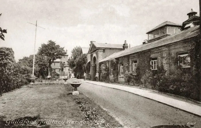 Framed Print : Guildford Union workhouse during its First World War use as a military hospital Framed Print : Guildford Union workhouse during its First World War use as a military hospital