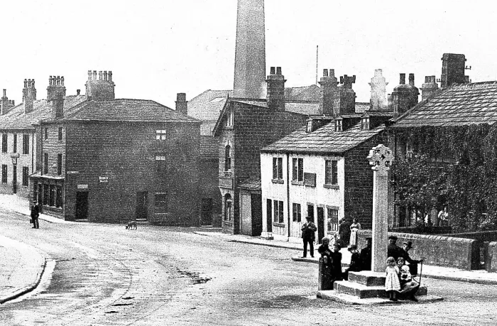 Framed Print : Guiseley Towngate early 1900s Framed Print : Guiseley Towngate early 1900s