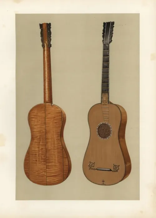 Framed Print : Guitar with beautiful arabesque rose made by Framed Print : Guitar with beautiful arabesque rose made by