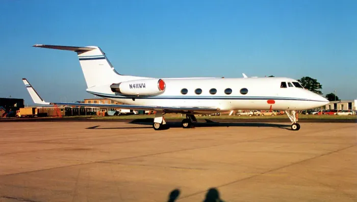 Framed Print : Gulfstream G-IV N411WW Framed Print : Gulfstream G-IV N411WW